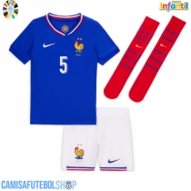 Camisa de time de futebol França Jules Kounde #5 Replicas 1º Equipamento Infantil Europeu 2024 Manga Curta (+ Calças curtas)
